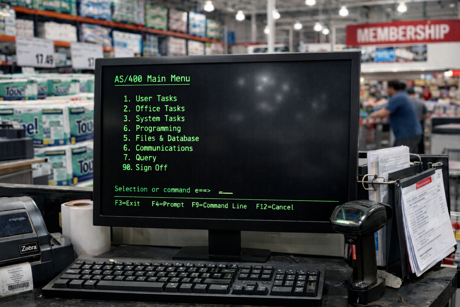 Costco AS400 Terminal